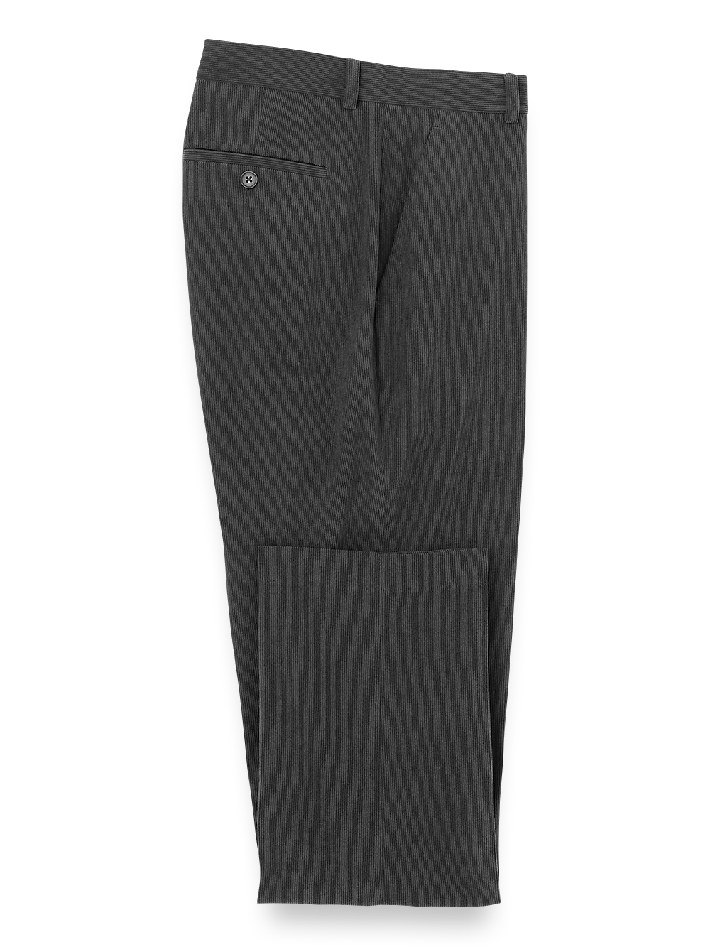 Product Image of Corduroy Flat Front Pants-Charcoal#model_flat front