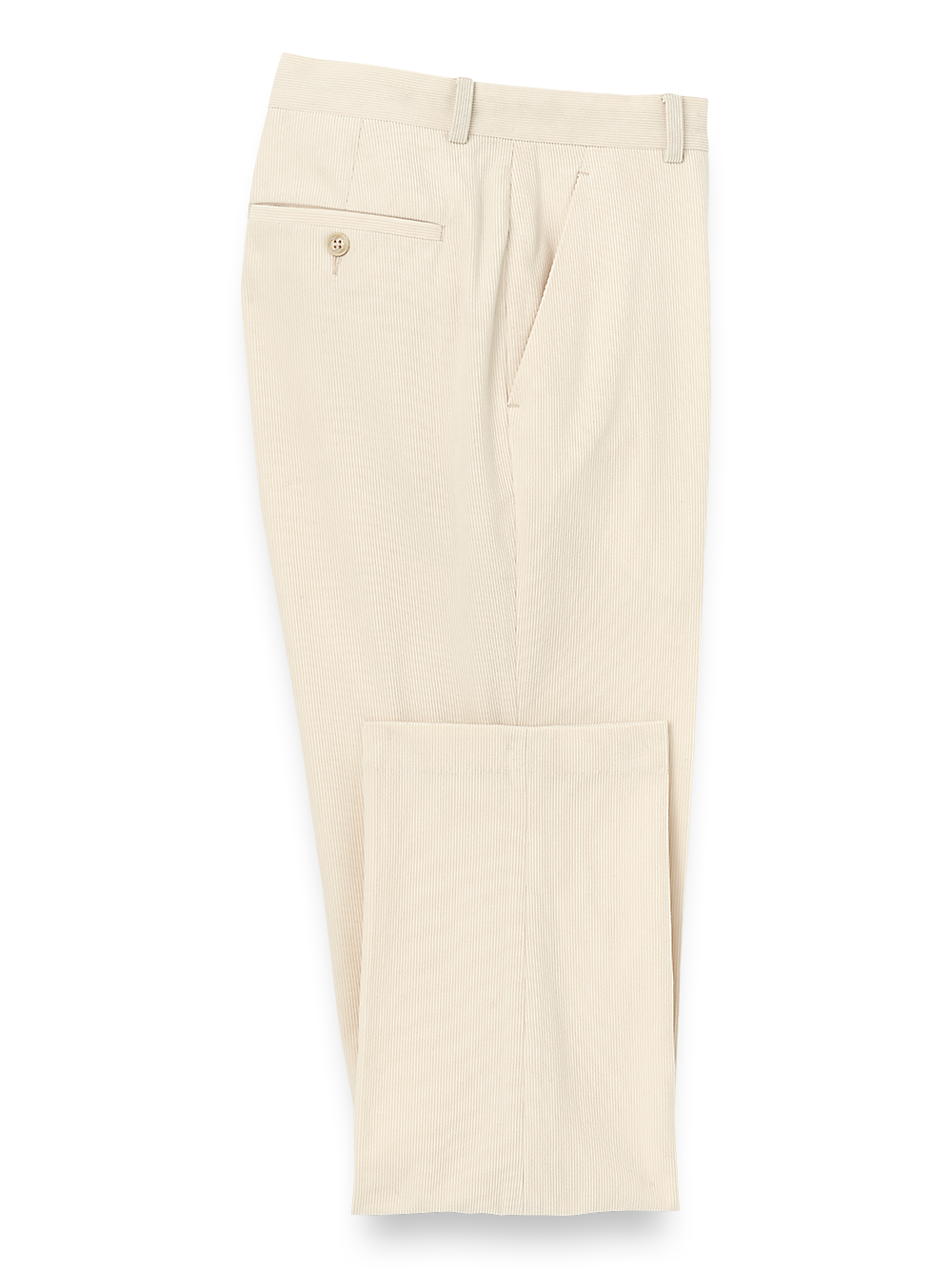 Product Image of Corduroy Flat Front Pants-Winter White#model_flat front