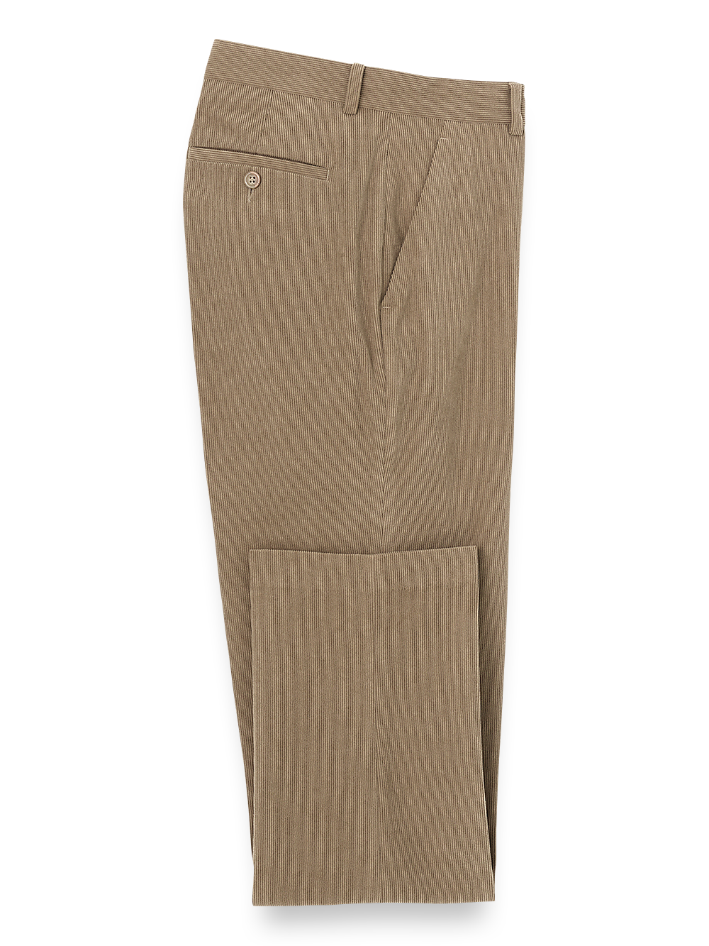 Product Image of Corduroy Flat Front Pants-Taupe#model_flat front