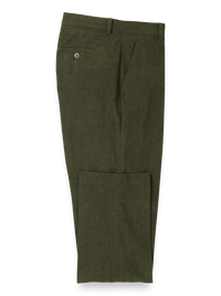 Corduroy Flat Front Pants - Sage