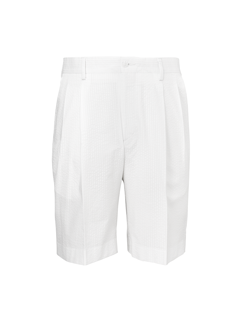 Alternate Image of Cotton Seersucker Shorts-1#model_pleated front