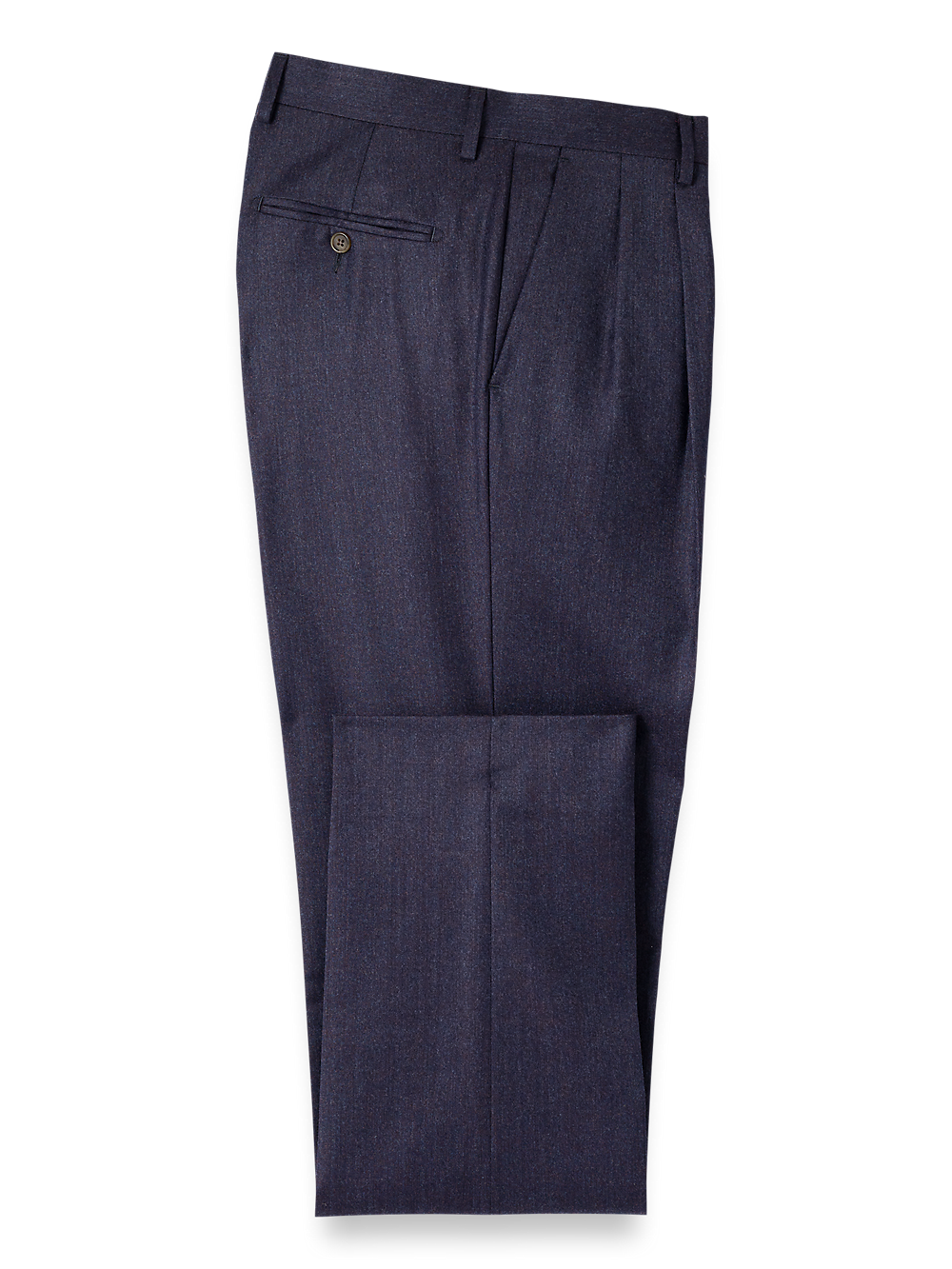 Product Image of Wool Flannel Pants-Purple#model_pleated front