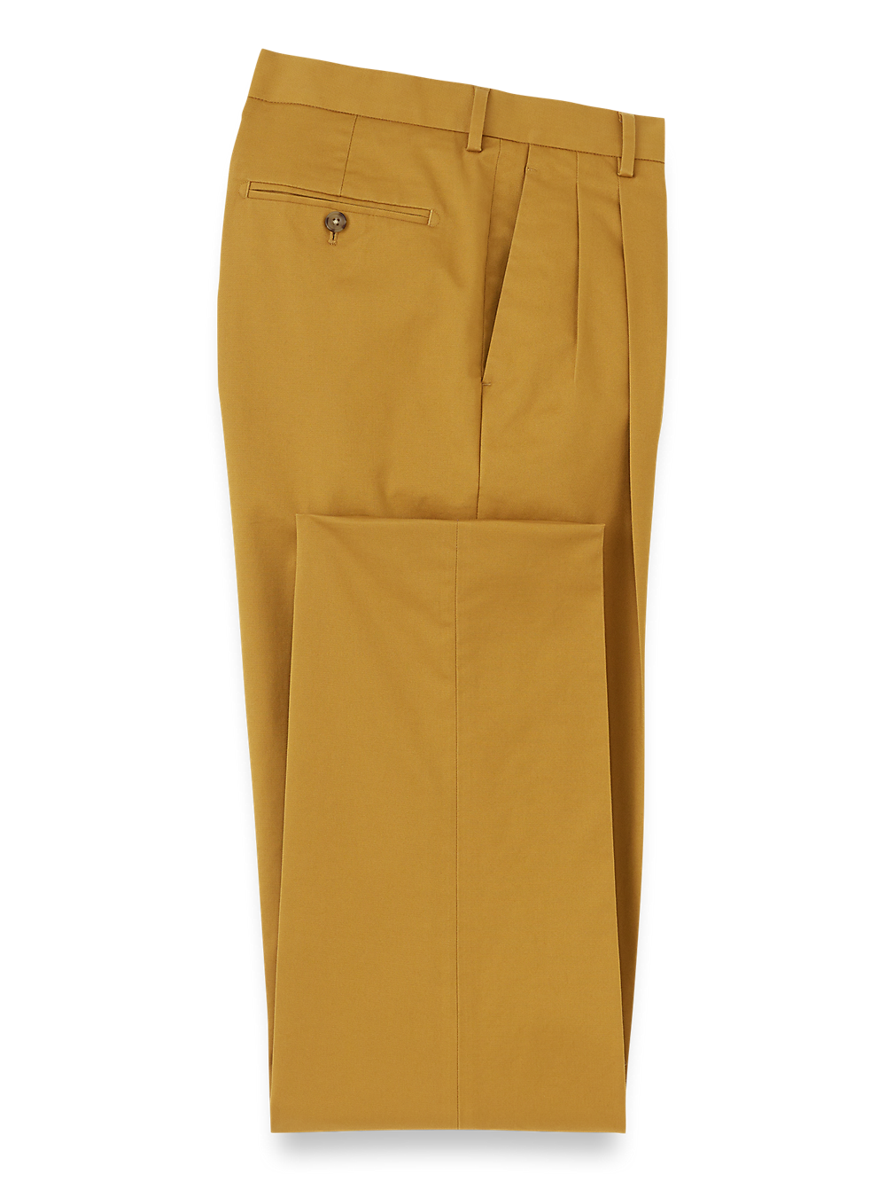 Product Image of Non-iron Cotton Stretch Twill Pant-Dark Gold#model_pleated front