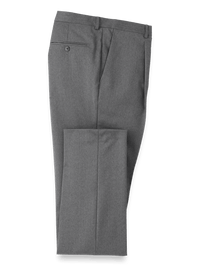 Wool Single Pleat Pants - Grey