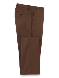 Wool Gabardine Pants - Brown