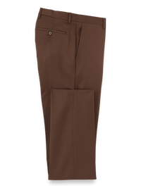 Wool Gabardine Pants - Brown