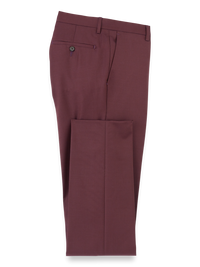 Wool Gabardine Pants - Burgundy