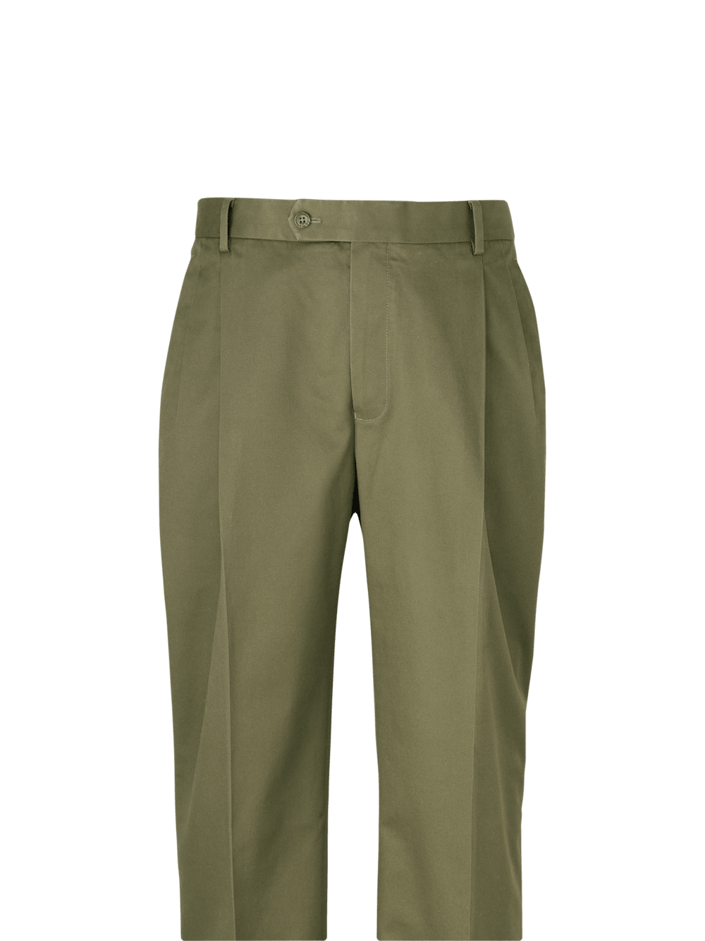 Alternate Image of Non-iron Cotton Stretch Twill Pant-1#model_pleated front