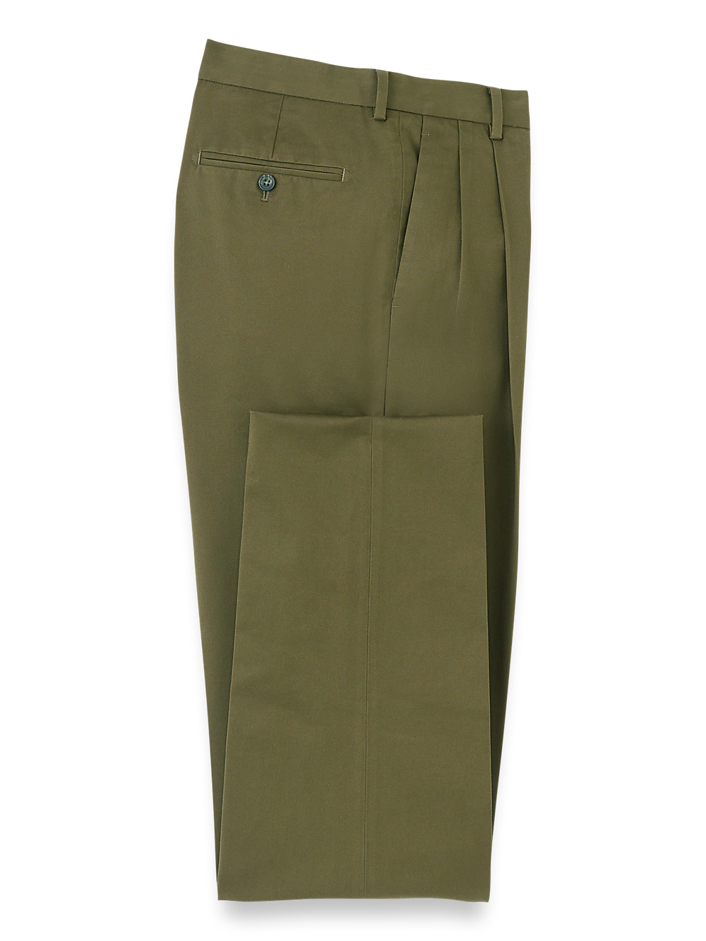 Product Image of Non-iron Cotton Stretch Twill Pant-1#model_pleated front