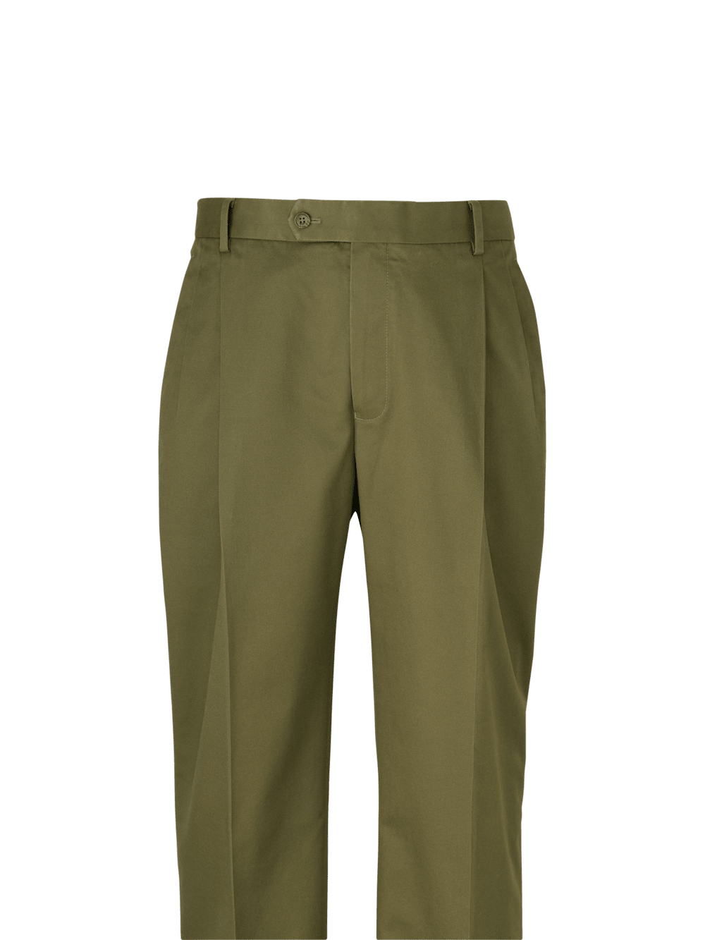 Alternate Image of Non-iron Cotton Stretch Twill Pant-1#model_pleated front