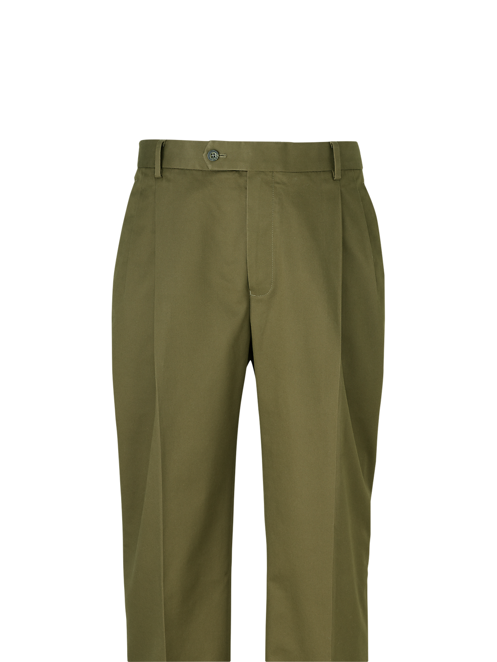 Alternate Image of Non-iron Cotton Stretch Twill Pant-1#model_pleated front