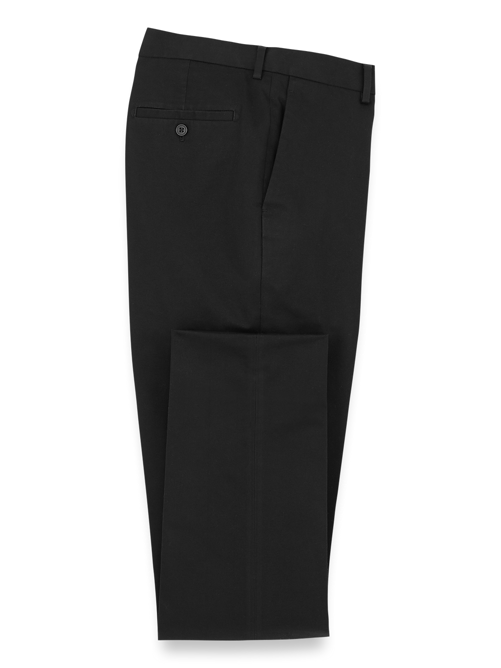 Product Image of Non-iron Cotton Stretch Twill Pant-Black#model_flat front