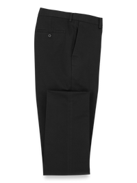 Non-Iron Cotton Stretch Twill Pant - Black