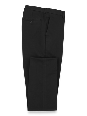 Non-Iron Cotton Stretch Twill Pant - Black