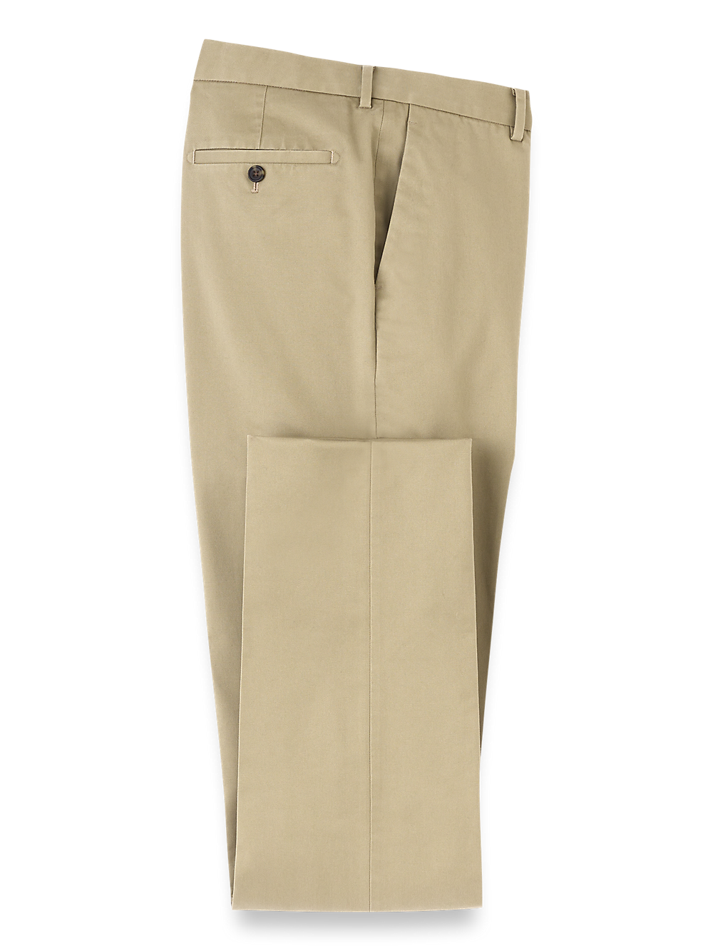 Product Image of Non-iron Cotton Stretch Twill Pant-Dark Khaki#model_flat front