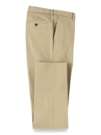 Non-Iron Cotton Stretch Twill Pant - Dark Khaki