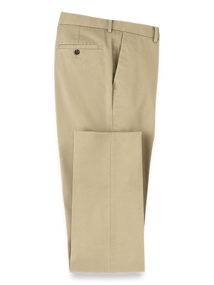 Non-Iron Cotton Stretch Twill Pant - Dark Khaki