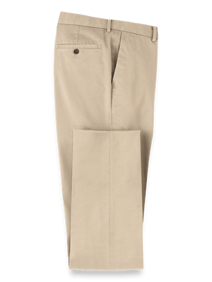 Non-Iron Cotton Stretch Twill Pant - Tan