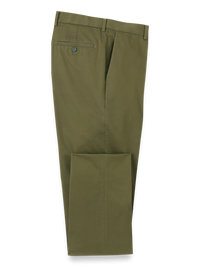 Non-Iron Cotton Stretch Twill Pant - Dark Olive