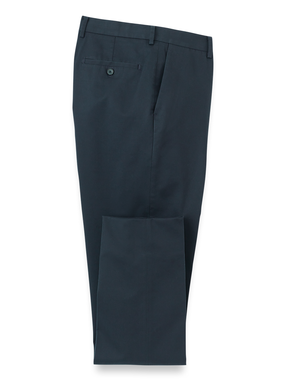 Product Image of Non-iron Cotton Stretch Twill Pant-Ink#model_flat front