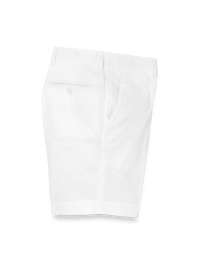 Cotton Seersucker Shorts - White