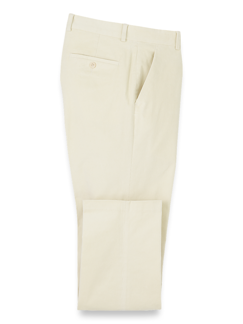 Product Image of Cotton Stretch Corduroy Pant-Winter White#model_flat front