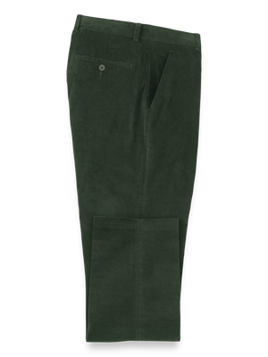 Cotton Stretch Corduroy Pants - Forest Green