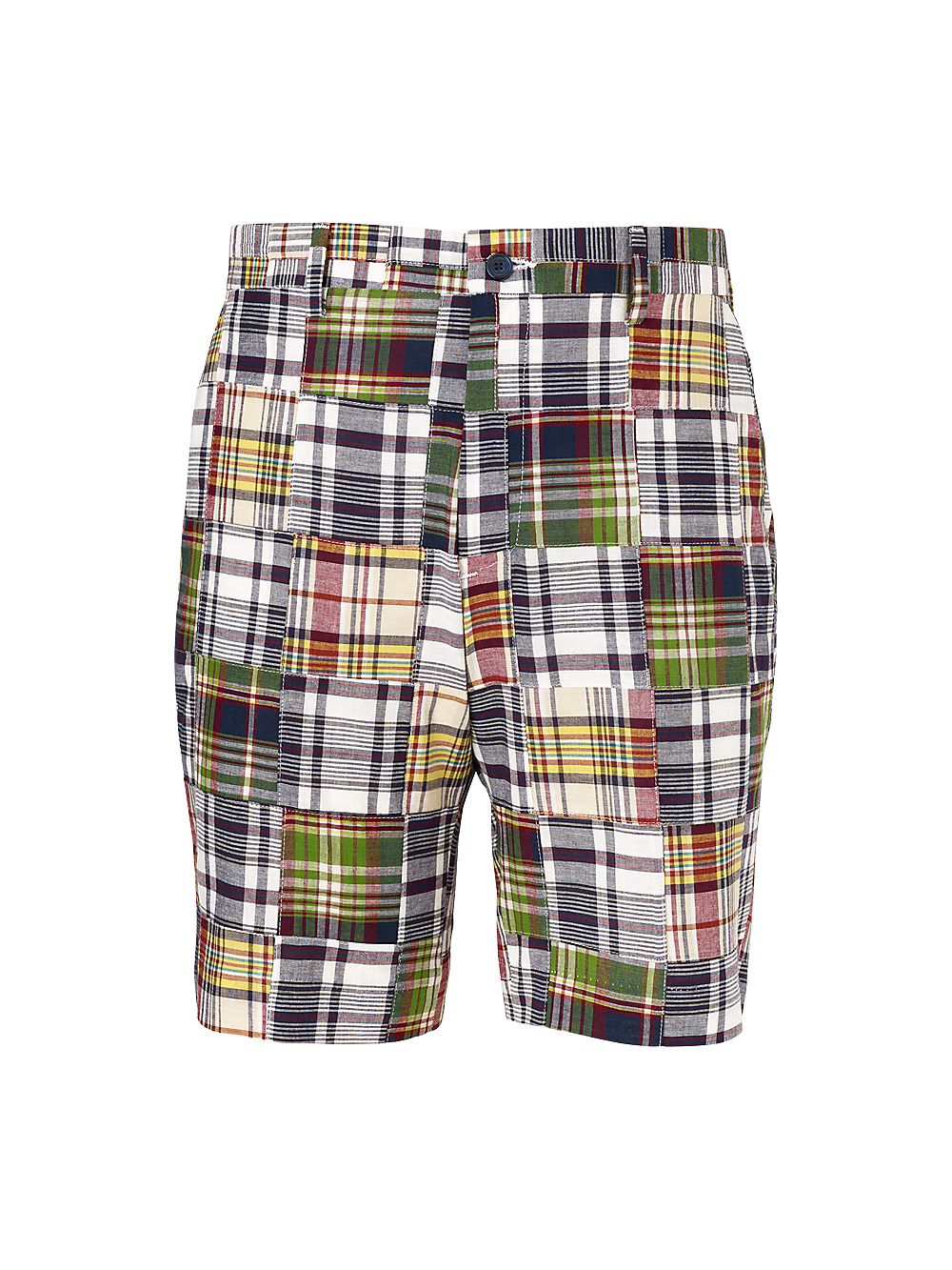 Alternate Image of Cotton Madras Flat Front Shorts-1