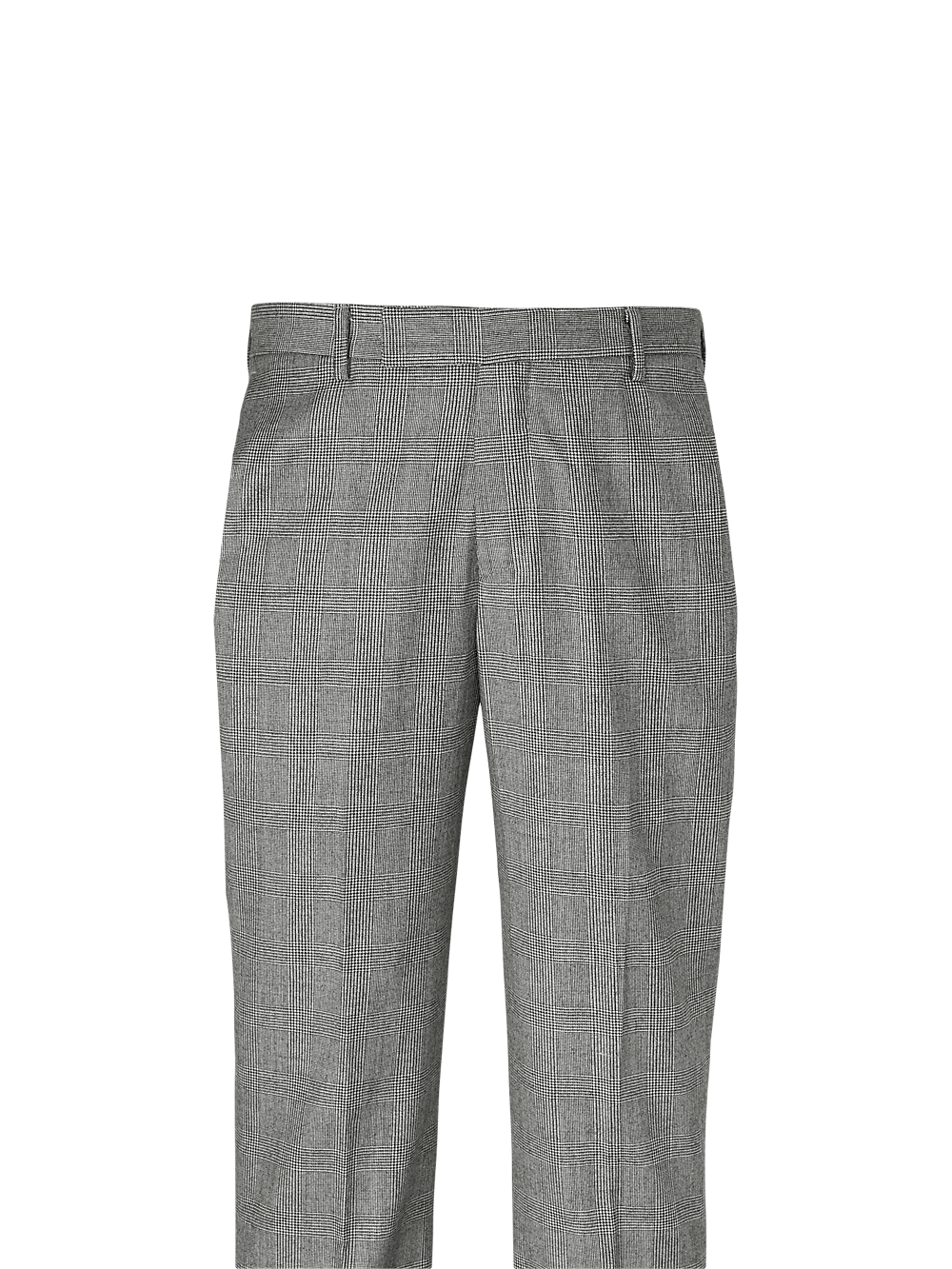 Alternate Image of Wool Flannel Plaid Pants-1#model_flat front