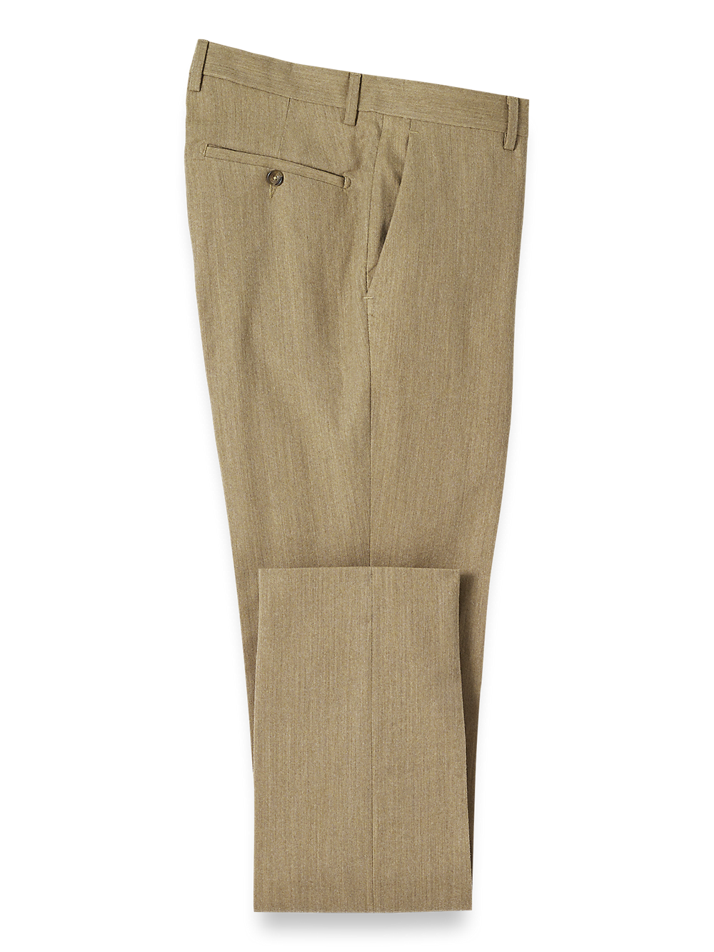 Product Image of Wool Flannel Pants-Camel#model_flat front