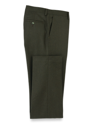 Wool Flannel Pants - Dark Green