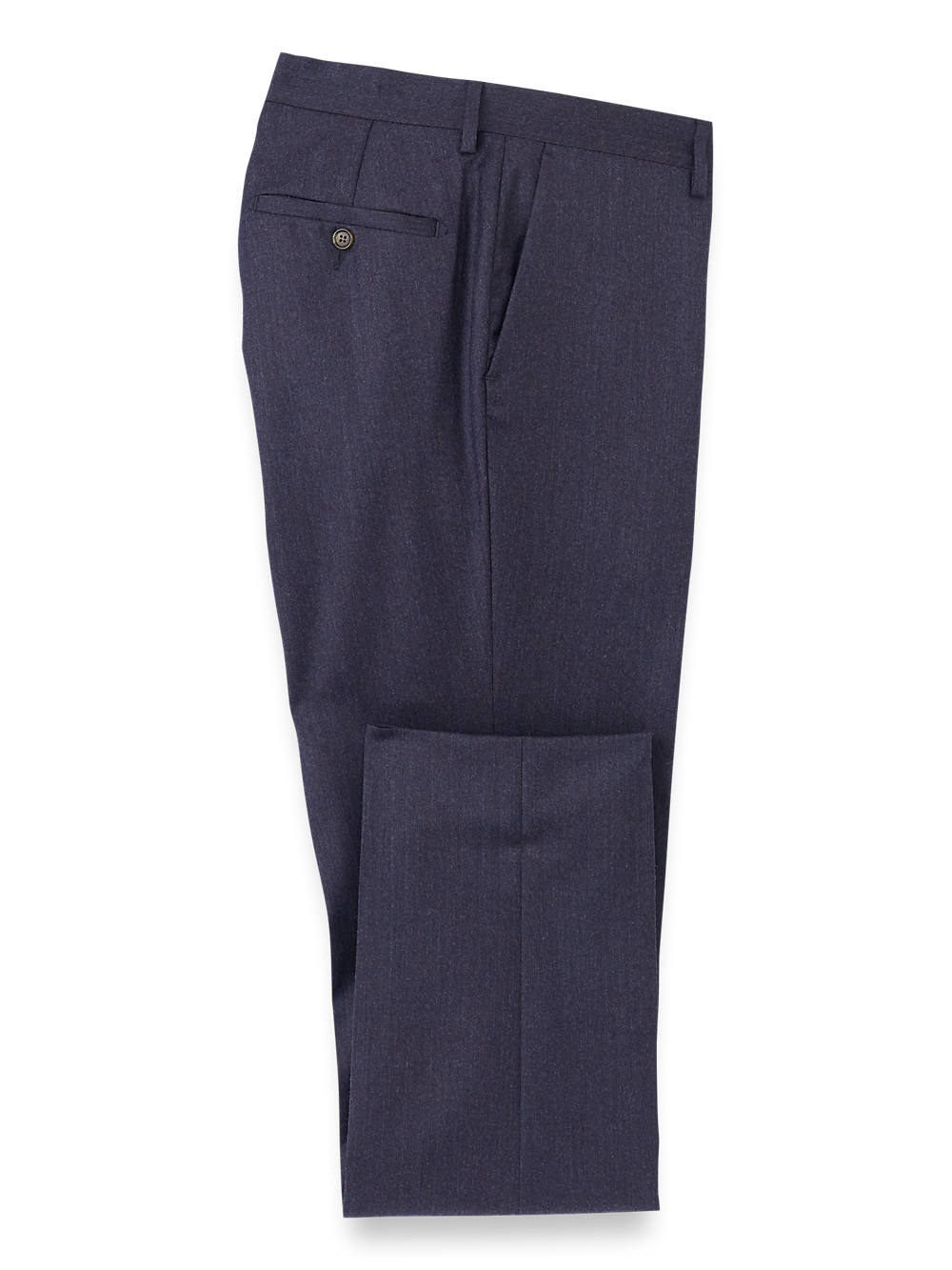 Product Image of Wool Flannel Solid Pants-Purple#model_flat front