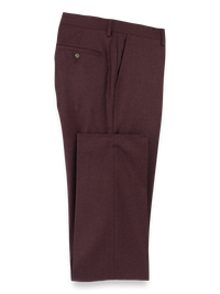 Wool Flannel Pants - Burgundy