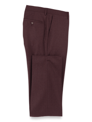 Wool Flannel Pants - Burgundy