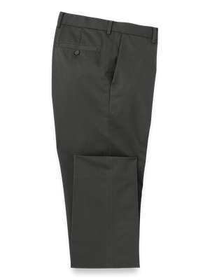 Non-Iron Cotton Stretch Twill Pant - Charcoal