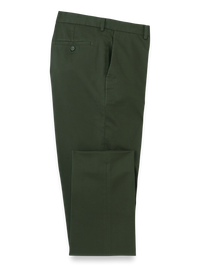 Non-Iron Cotton Stretch Twill Pant - Dark Green