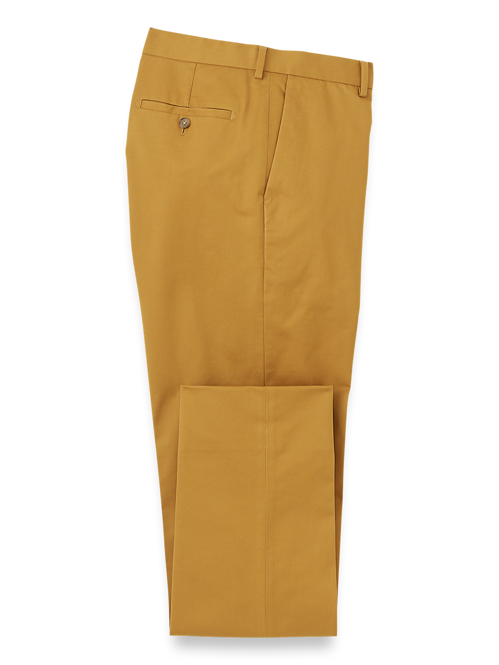 Product Image of Non-iron Cotton Stretch Twill Pant-Dark Gold#model_flat front