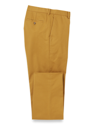 Non-Iron Cotton Stretch Twill Pant - Dark Gold