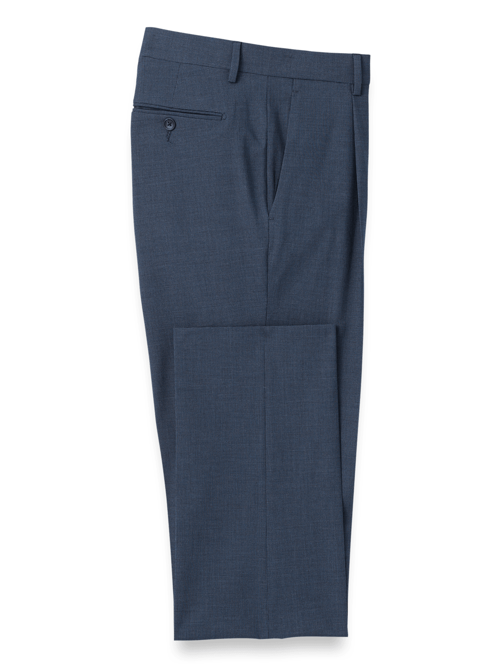 Product Image of Microfiber Check Single Pleat Pants-Navy