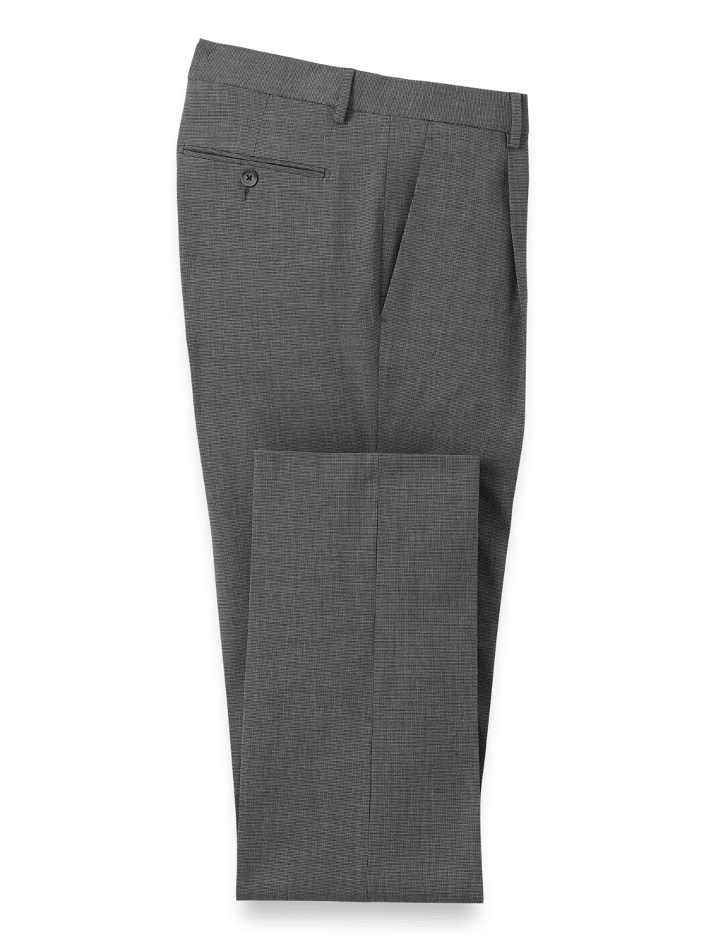 Product Image of Microfiber Check Single Pleat Pants-Black/Grey