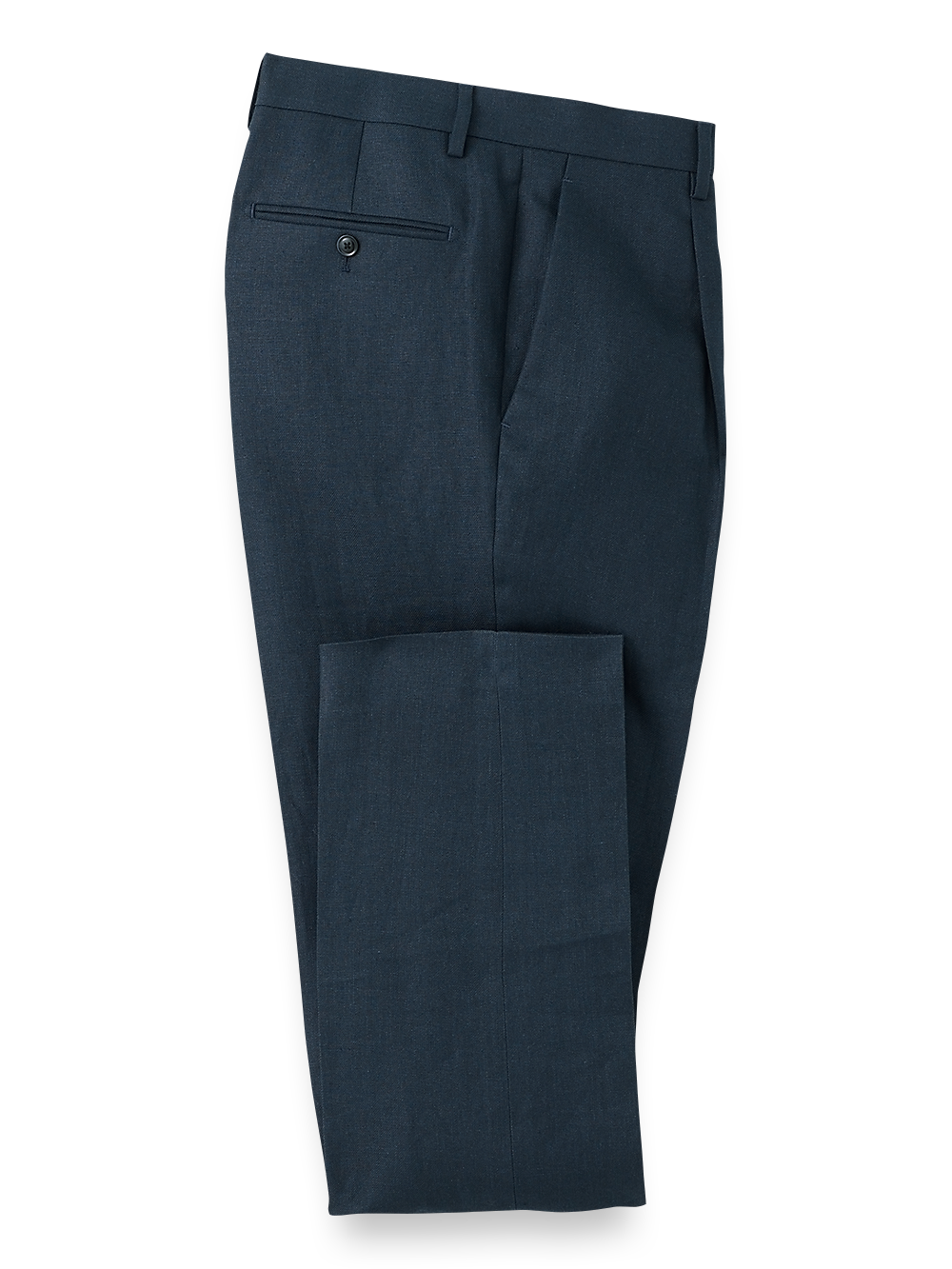 Product Image of Linen Single Pleat Pants-Blue