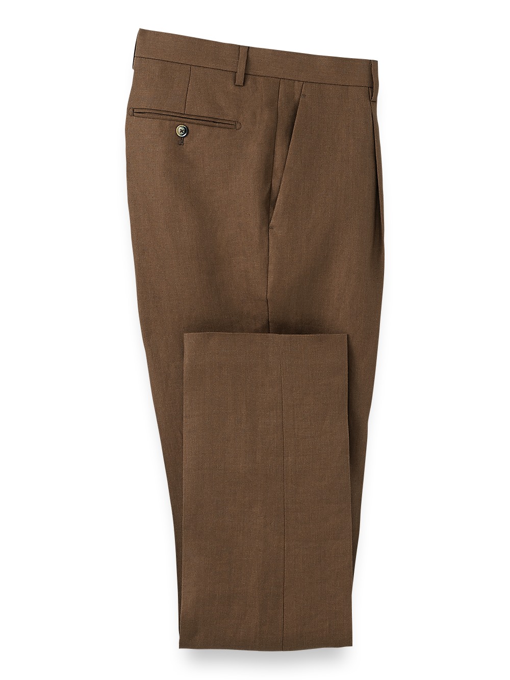 Product Image of Linen Single Pleat Pants-Light Brown