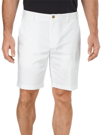 The Impeccable Flat Front Lightweight Shorts - White