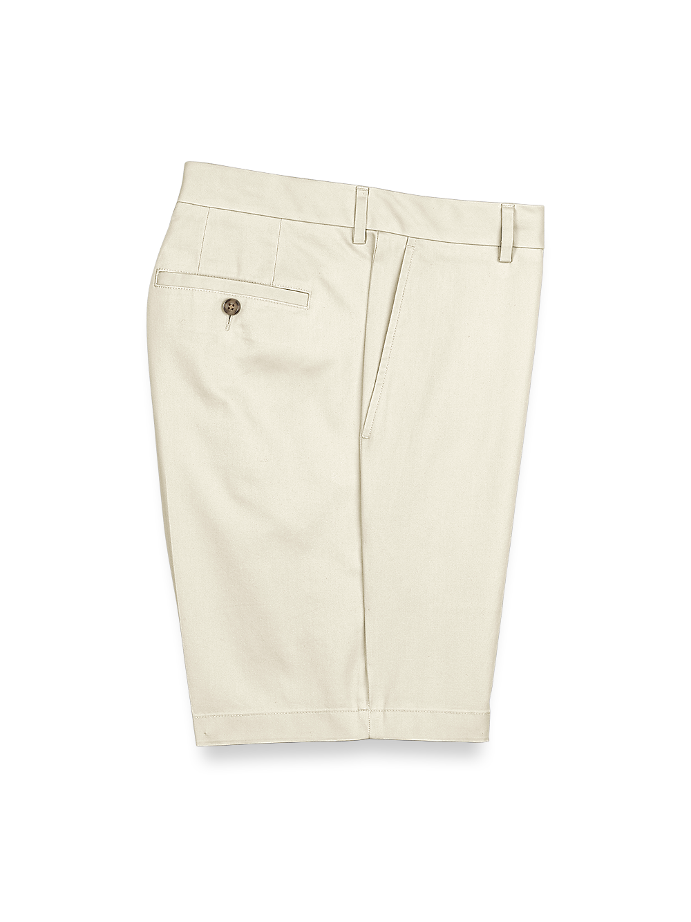 Product Image of Flat Front Lightweight Impeccable Shorts-Stone#model_flat front