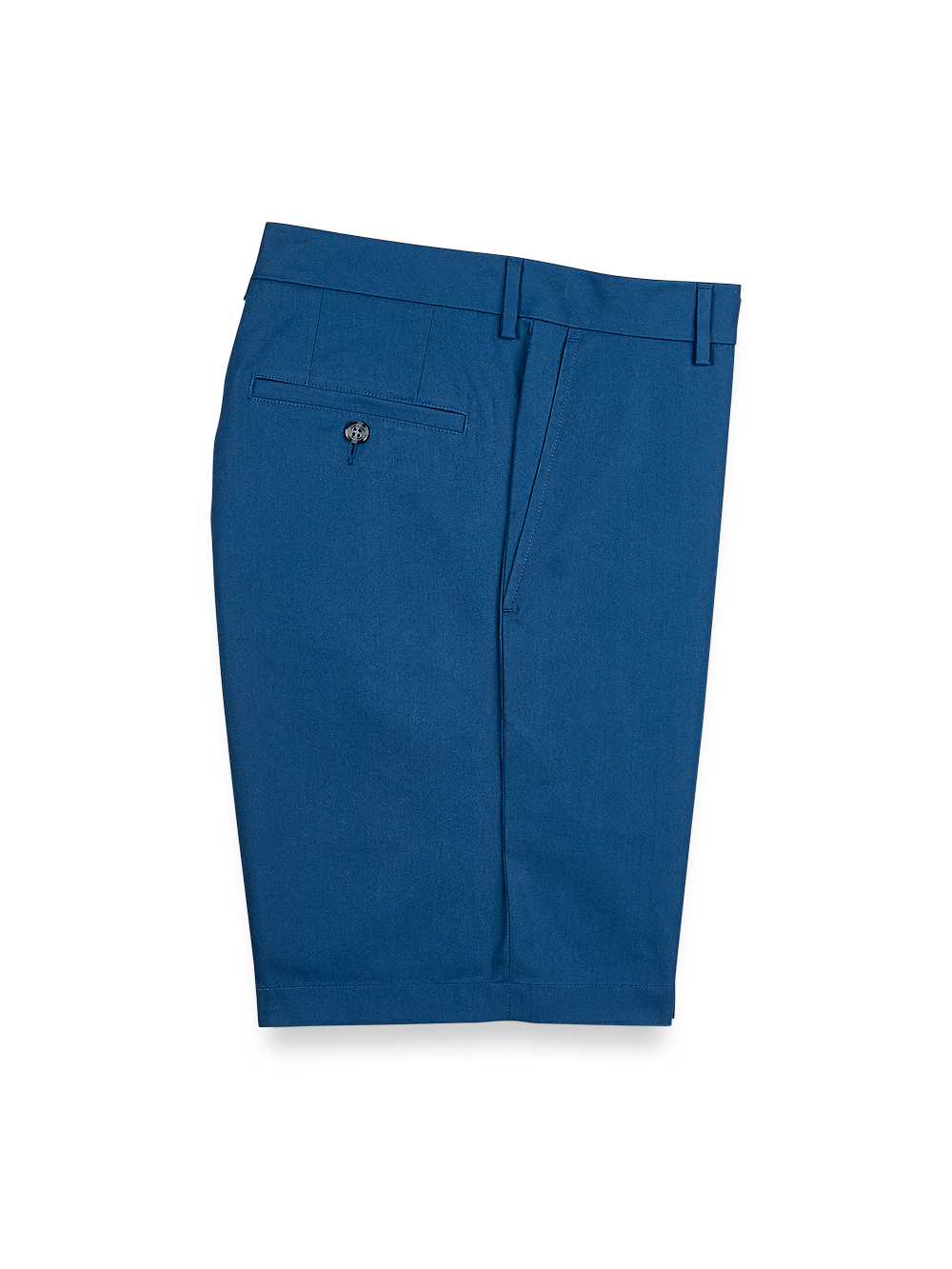 Product Image of Flat Front Lightweight Impeccable Shorts-Blue#model_flat front