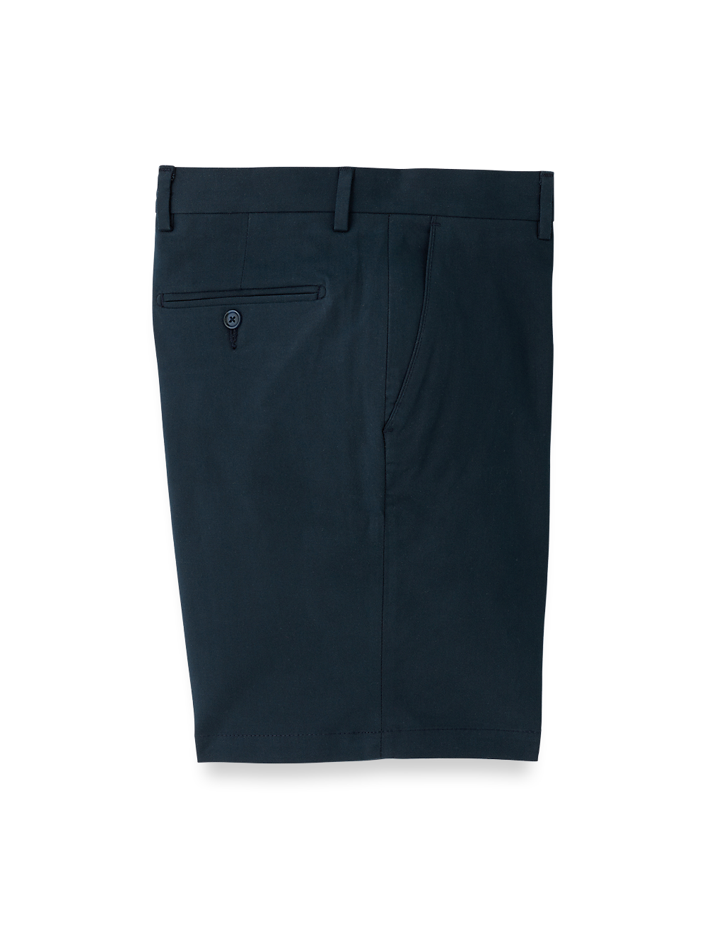 Product Image of Cotton Stretch Twill Flat Front Shorts-Ink#model_flat front