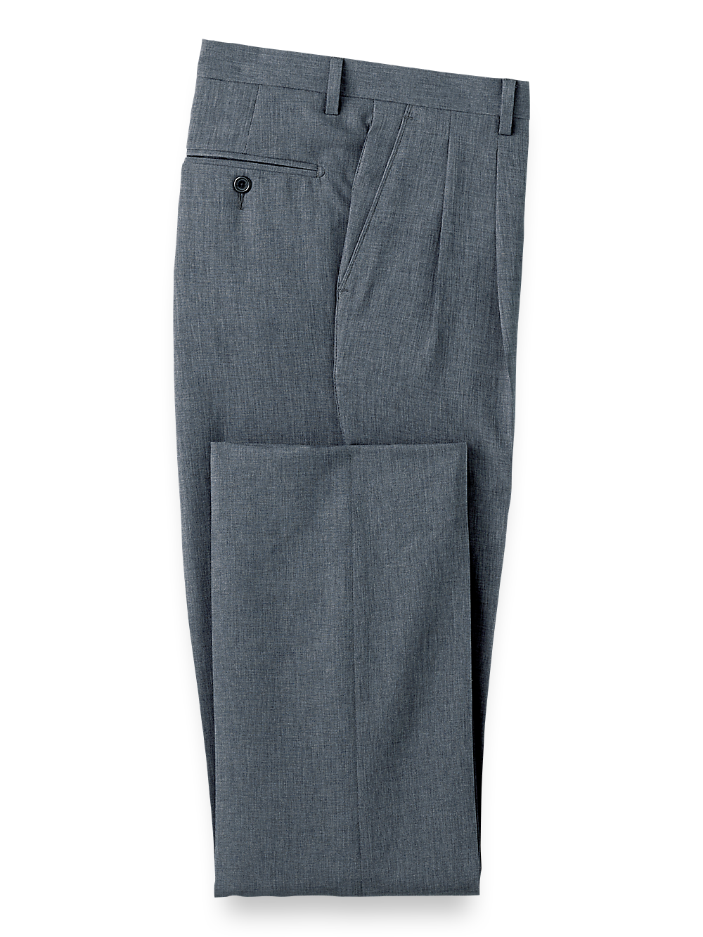 Product Image of Pleated Travel Pants-Charcoal#model_pleated front