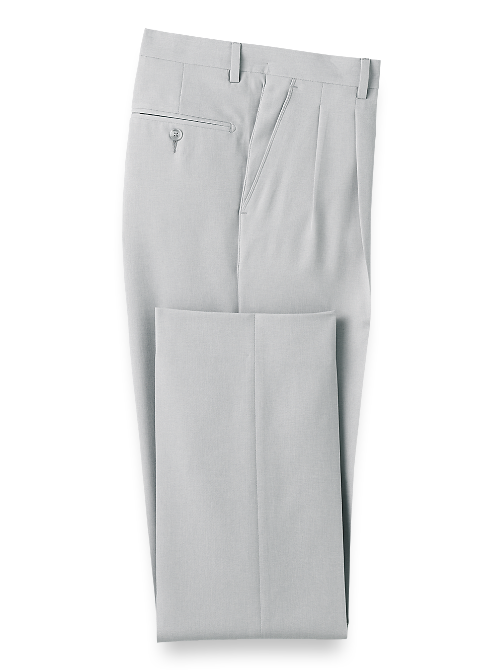 Product Image of Pleated Travel Pants-Grey#model_pleated front