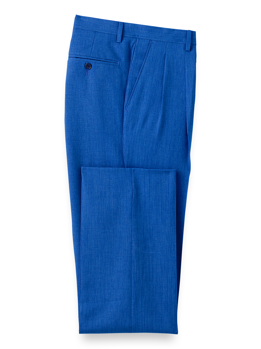 Product Image of Pleated Travel Pants-Royal Blue#model_pleated front