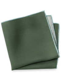 Solid Silk Pocket Square - Green